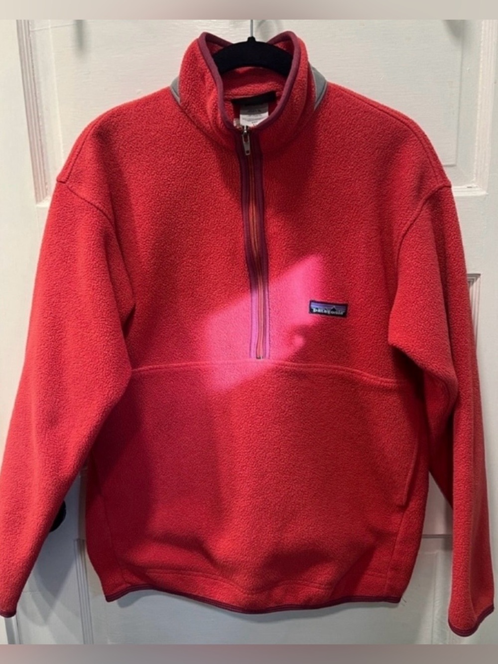 PATAGONIA KIDS 1/4 ZIP SYNCHILLA FLEECE PULLOVER, SIZE. XL/14.